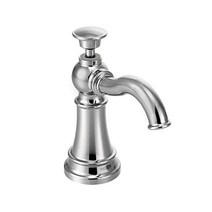 모엔 S3945SRS 싱크대 위 전통 데크 장착 주방 비누 디스펜서 리필 가능한 병 스팟 레지스트 스테인레스, Chrome