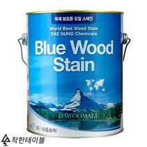 착한테이블 친환경 오일 스테인 16리터 4인치붓 로라 서비스 데크 방부목 목재 페인트, 레드와인