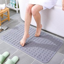 강력고정 화장실 욕조 미끄럼방지매트 2color, 욕실매트 그레이