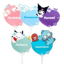 산리오 캐릭터 얼굴 모양 부채/6종 옵션, 마이멜로디, 1개