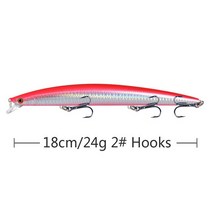빅 베이트 루어 Alas icka-빅 미노우 탑워터 낚시 미끼 1 개 18cm 24g 하드 베이트 인공 3 후크 움직이, 01 NO.1
