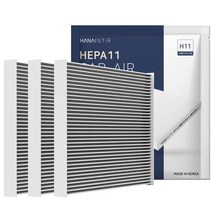 3개 하나필터 PM2.5 차량용 자동차 에어컨 필터 초미세먼지 제거 국내산, HF-01