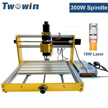 소형레이저각인기 마킹기 기계 날인기 TWOWIN 3018 플러스 레이저 조각기 스핀들 CNC 금속 PBC GRBL DIY 조각 밀링 목재 라우터 프린터 300W 500W, 4.300W 10W Laser - With Offlin