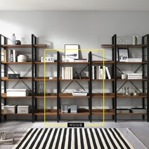 아이앤 시에나 4단 스틸 책장 FU, 블랙월넛