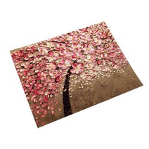 야자매트 엘리베이터보양 체크철판 식생매트 유명한 유화 복고풍 나무 플레이스매트 식탁 매트 커피 차 사용자 정의 북유럽 식탁보 주방 액세서리, 복고풍 나무 08, 단면 45x45cm