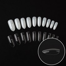 캣워크 오발 울트라 씬 풀팁 ±50팁-리필팁 (네츄럴/클리어) /인조손톱/모조손톱/네일팁, 네츄럴, 8호