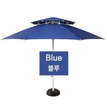(국산 파라솔) 캠핑 레져 카페 정원 그늘막 국내제작 FRP 2단 8각 2300 파라솔 세트, 1개, 블루/FRP/2300