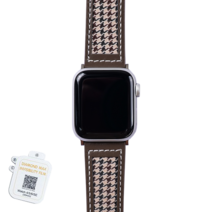 모할랩 애플워치 3/4/5/6/7/8/SE 호환 하운드 투스 가죽 스트랩 + 보호필름, 03 에토프, 41mm