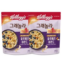 켈로그 블루베리 아몬드 그래놀라 450g x 2, 2개