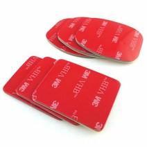 액션캠대여 초미니무선카메라 바디캠 Probty-고프로 히어로 5 4 3 2 SJ4000 헬멧 마운트 용 빨간색 3M VHB 접착 스티커 곡선 평면 양면 테이프 6 개