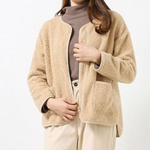 여자 부클 가디건 뽀글이 사무실 레이어드 데일리룩