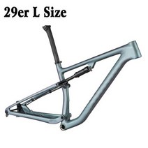 폴샥mtb 초경량 1840g MTB 매트 자전거 프레임 풀 서스펜션 29er T1000 카본 산악 XC 부스트 148mm 사이클링, Sea Stone Blue+Frame 190x40 Sh