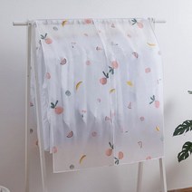 월드유한 1+1 윈도우 행거 덮개 커버 행거커튼 가리개 천 가림막 옷커버 커튼 옷덮개 의류커버, 행거커버(1+1)-과일