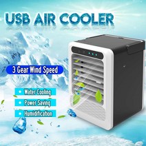 무시동에어컨 차박 캠핑 차량용 휴대용 미니 에어컨 2500ml 물 탱크 3 속도 냉각 팬 USB 공기 냉각기 자동차 홈 오피스