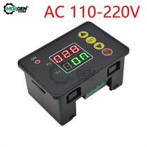 타이머 DC 12V 24V AC 110V 220V 프로그래밍 가능 디지털 시간 지연 스위치 릴레이 T2310/ T3230 오픈 제어 모듈 0-999 s/min/hour, [03] AC 110-220V, 03 AC 110-220V