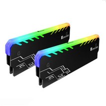램 쿨러 RGB RAM 히트 싱크 DDR DDR3 DDR4 메모리 쿨링 스프레더 데스크탑 PC 컴퓨터 게임 오버클럭 쿨러, 2pcs 블랙