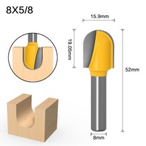 밀링 머신 MCT 8핸들 깊은 둥근 바닥 칼 목공 밀링 커터 슬로팅 트리밍 기계 헤드 조각 일렉트로메카, 03 C