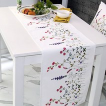들꽃 야생화 프렌치 자수 테이블러너 6인용(220x35), 프렌치자수_NR233-27, 6인용 220X35
