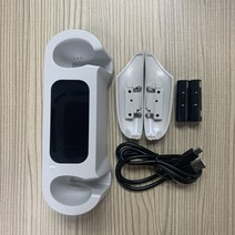 게임 컨트롤러 오큘러스 퀘스트 2 게임 컨트롤러 충전 키트 VR 왼쪽 오른쪽 듀얼 패드 금속 접촉 핀 도크, 01 white