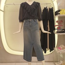 씨씨콜렉트 NC12 프리팅시어 블라우스 C212MSC053