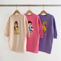 디즈니 정품 겨울 기모 공주원피스 롱티 여아원피스