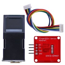 아두이노 키트 코딩 광학 UART 직렬 지문 인식 센서 모듈 TTL 제어 어댑터 arduino와 호환 케이블 포함, 한개옵션1, 한개옵션0