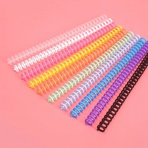 셀프 스프링 제본링 10mm pp 플라스틱링 용지 클릭링 루즈 표지 칼타공기 바인더링, 본상품선택, 핑크