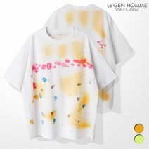 [신세계TV쇼핑]르젠 가오리핏 화이트 물나염 반팔티(LNHT1765ZG)