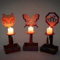 촛대 만들기 전통 공예 문양 우드 팬시 무드등 DIY 어린이 공작 수업 일월오봉도 초등 돌봄 교실 색칠하기, 일월오봉도(이벤트)