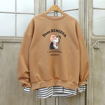 이힝 디어 찰리 프린팅 루즈핏 기모 맨투맨