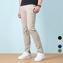 알칸스 남성용 스판 면바지 밴딩 치노 팬츠 ID235