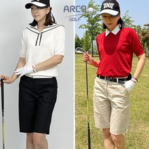 여성 골프 편안한 린넨 스판 5부 반바지 옆트임 골프웨어 S M L