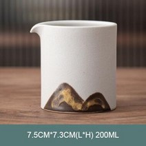 전통 찻잔 보이차 말차 다완 정호 개완 막사발 찾잔 200ml 일본 스타일 산 복고풍, 하얀