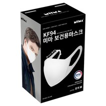 미마마스크 보건용 마스크 중형 KF94, 30개, 흰색, 1개입