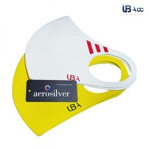 UBA 코오롱 실크 에어로 실버 국내산 패션 마스크, 화이트-L