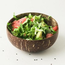 지구 빙수 요플레 아침 목기 밥 코코넛 껍질 천연 아사이보울 식사, 더 큰 만족 (약 500-550ml)