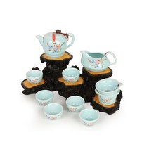 [박씨상방] 경덕진 진사 연화문 다기세트 1-5