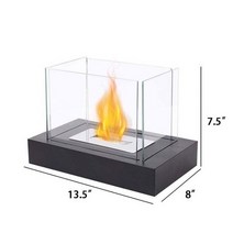 가정용 불멍 캔들 홀더 바이오에탄올 벽난로 탁상 에탄올난로, Rectangular 2, 미국