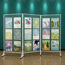 작품전시대 이동식 파티션 전시판넬 거치대 전시가벽, 검정색 단일품 가로 120 x 높이 200 (한 그룹에