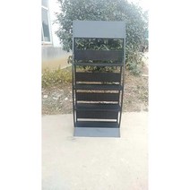 매장 편의점 약국 진열대 진열장 꽃집 마트 슈퍼 철제 선반 판매 매대 정리대, 블랙 75x35x170 4단