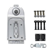 6.25 인치 서핑 보드 스케이트 브리지 워터 롱 서프 베이스 라이저 볼트 포함, Silver adapter