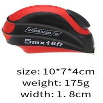 레이저자 레벨기 레이저줄자 마그네틱 헤드 강철 측정 고정밀 테이프 3m5m75m 집어넣을 수 있는 눈금자 미터법임페리얼 두 단위 드롭 방지 플라스틱 도구, 5M+yellow