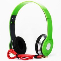 SoundStrike 3.5mm 접이식 헤드폰 헤드셋 Dj 헤드폰 Mp3 Mp4 Pc 태블릿 샌디스크 뮤직 비디오 및 기타 모든 음악 플레이어용 (옐로우), Green W/Mic