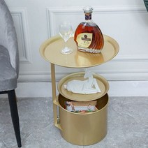 모서리장 코너장 틉새수납 선반신제품 다기능 더블 레이어 간단한 소파 코너 테이블 커피 조명 럭셔리 스, 05 2