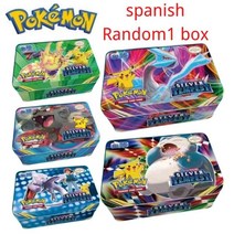 포켓몬 카드새로운 포켓몬 영어 플래시 카드 GX V VMAX EX 메가 리자몽 Mewtwo Zapdos 게임 컬렉션 카드, 03 Spanish random 1box