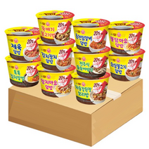 [블루존] 오뚜기 컵밥 10종 (톡톡김치알밥+참치마요덮밥+강된장보리밥+제육덮밥+김치참치+전주식 돌솥비빔밥+오삼불고기+불닭마요+뚝배기불고기+춘천닭갈비), 1세트