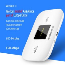 벤튼 잠금 해제 3g4g lte mifi 휴대용 미니 핫스팟 대형 무선 포켓 와이파이 라우터(sim 카드 슬롯 포함) 네트워크 어댑터 리피터, 3000mAh, 하얀