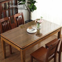 pvc 투명 식탁 매트 비닐 방수 깔개 테이블 보호 책상 유리 대용, 80x120cm, 1.5mm 투명