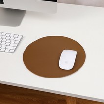 온열마우스패드 컴퓨터 전기매트 usb 마우스 온열매트 수족냉증 라운드 마우스 패드 단면 솔리드 컬러 범용, 04 Brown_02 25x25cm