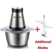 고추 분쇄기 커피 원두 그라인더 가정용 업소용 식자재 가루 곡물 양념 믹서 BioloMix-2 스피드 500W 스테, 03 Standard Extra Knife_04 AU